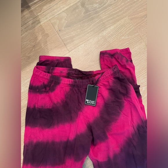 Michael Lauren Large Pink & Purple Tie Dyed Joggers. 💗⚡️ - Picture 3 of 4